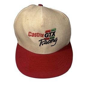Vintage Team Castrol GTX Racing Snapback Trucker Hat Cap Made In Usa See Pics